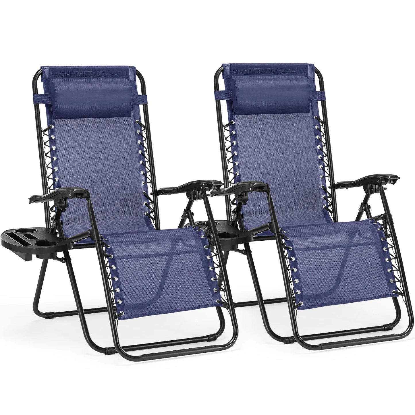 Portable Recliner Chair with Cup Holder&Pillow