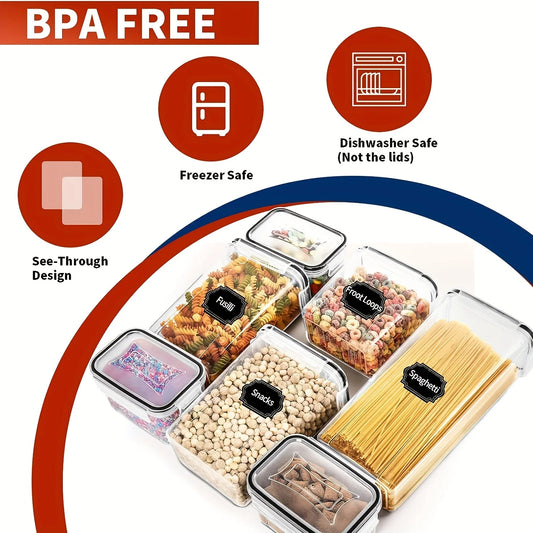 24Piece Airtight Food Storage Containers With 40 Labels