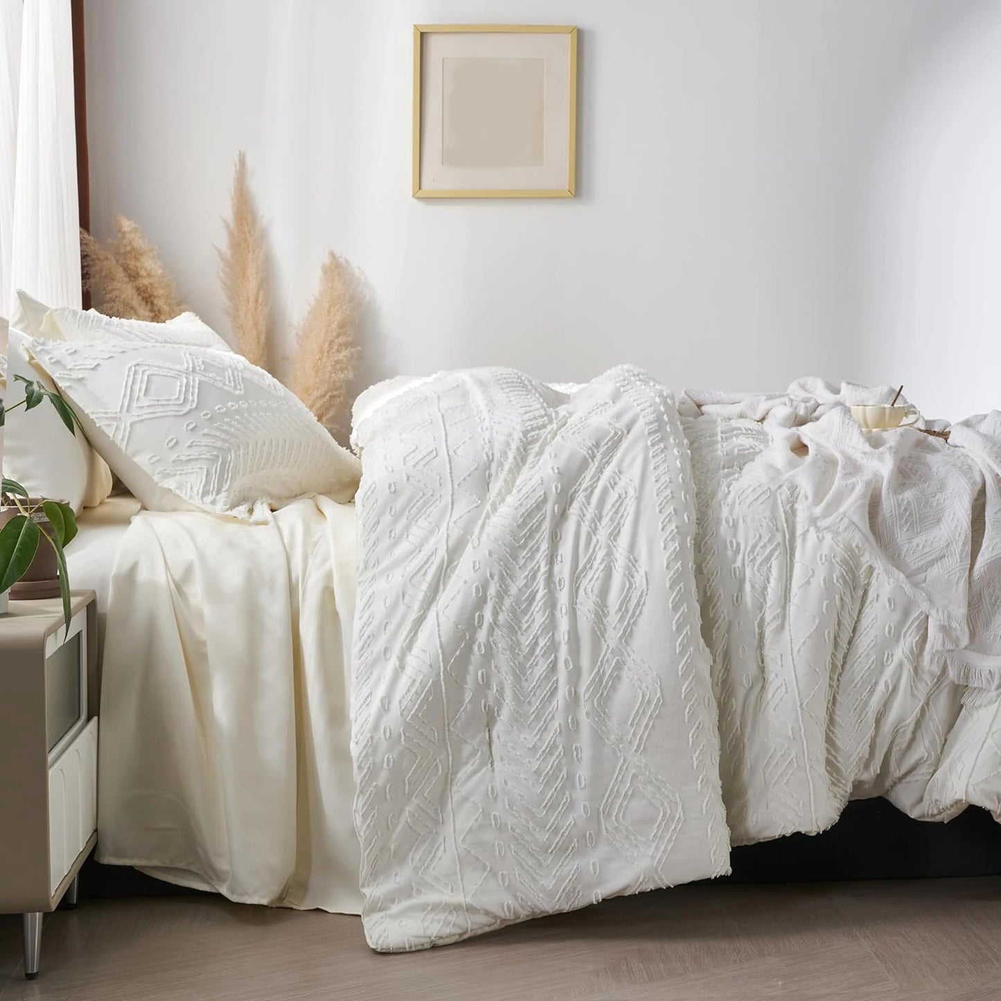 7-Pcs Bohemian tufted Comforter sets