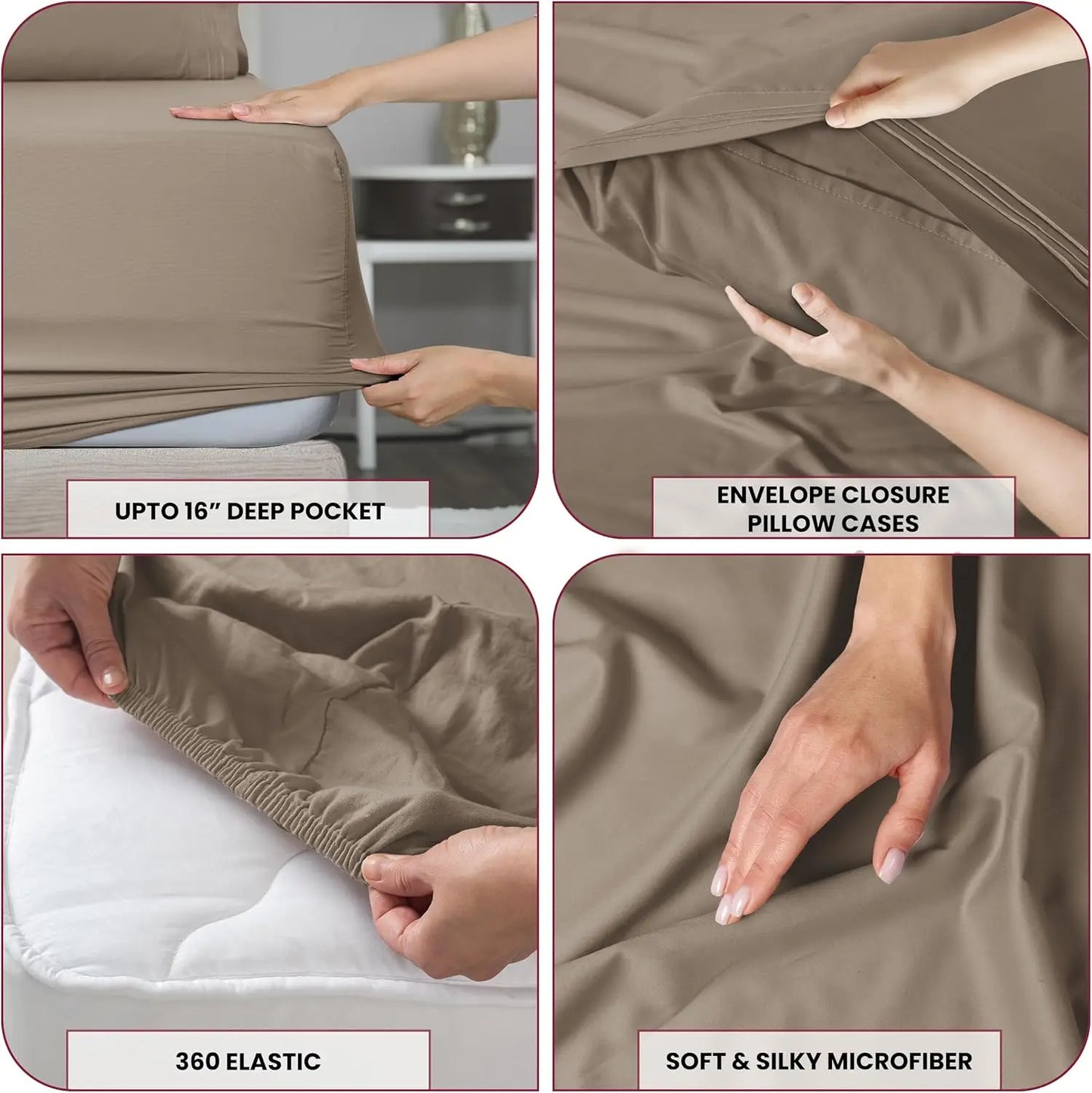 LUX Décor Microfiber Sheet Set