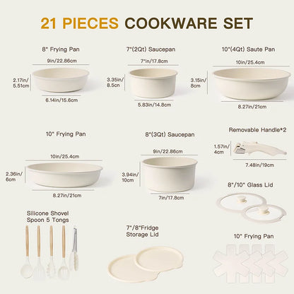 Nonstick Pots and Pans With Sensor Handles