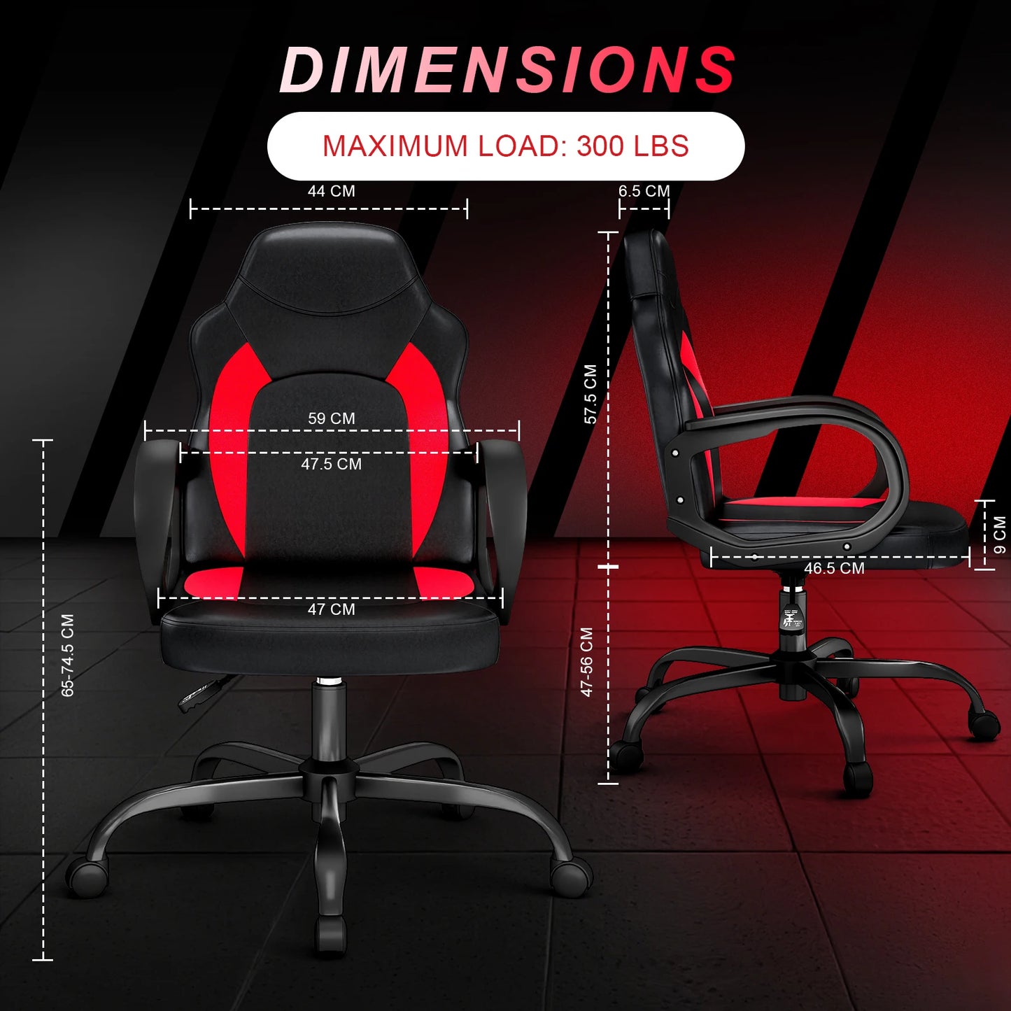 Ergonomic Swivel Gaming Chair with PU Leather