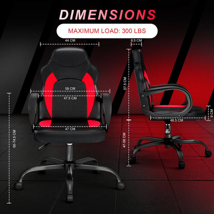 Ergonomic Swivel Gaming Chair with PU Leather