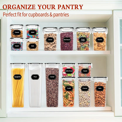 24Piece Airtight Food Storage Containers With 40 Labels
