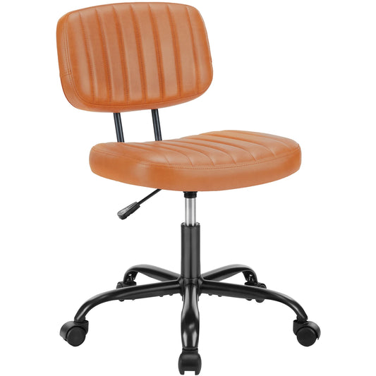Armless Office Desk Chair Lumbar Support