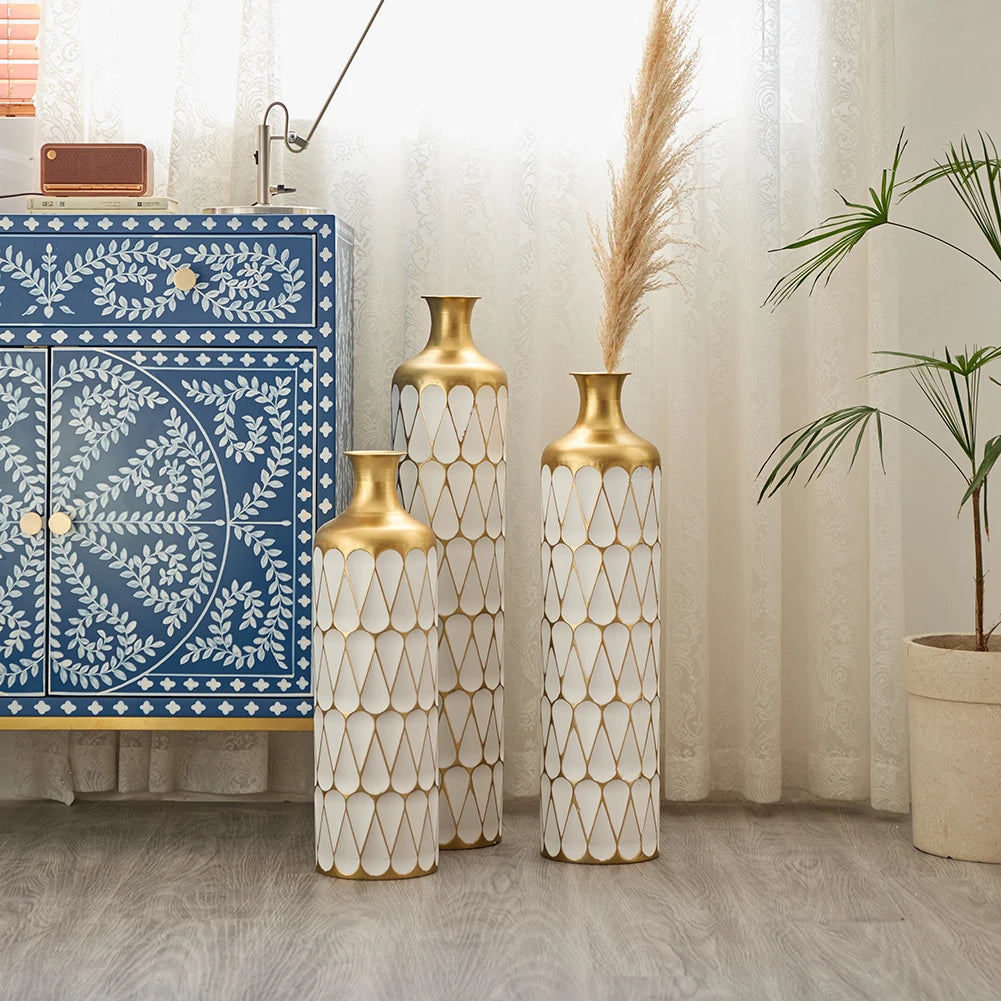 Floor Metal Vase 3-piece Set