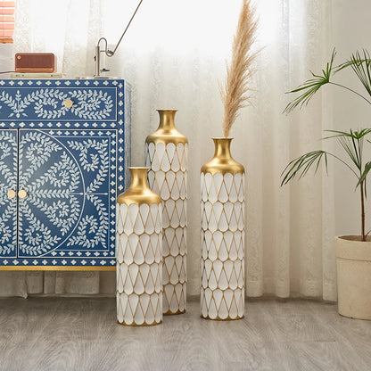 Floor Metal Vase 3-piece Set