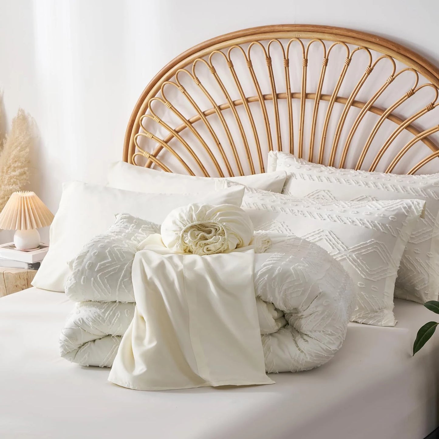 7-Pcs Bohemian tufted Comforter sets