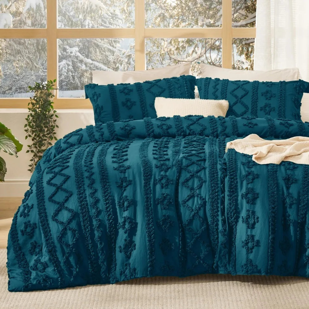 Bedsure Tufted Boho Comforter Set