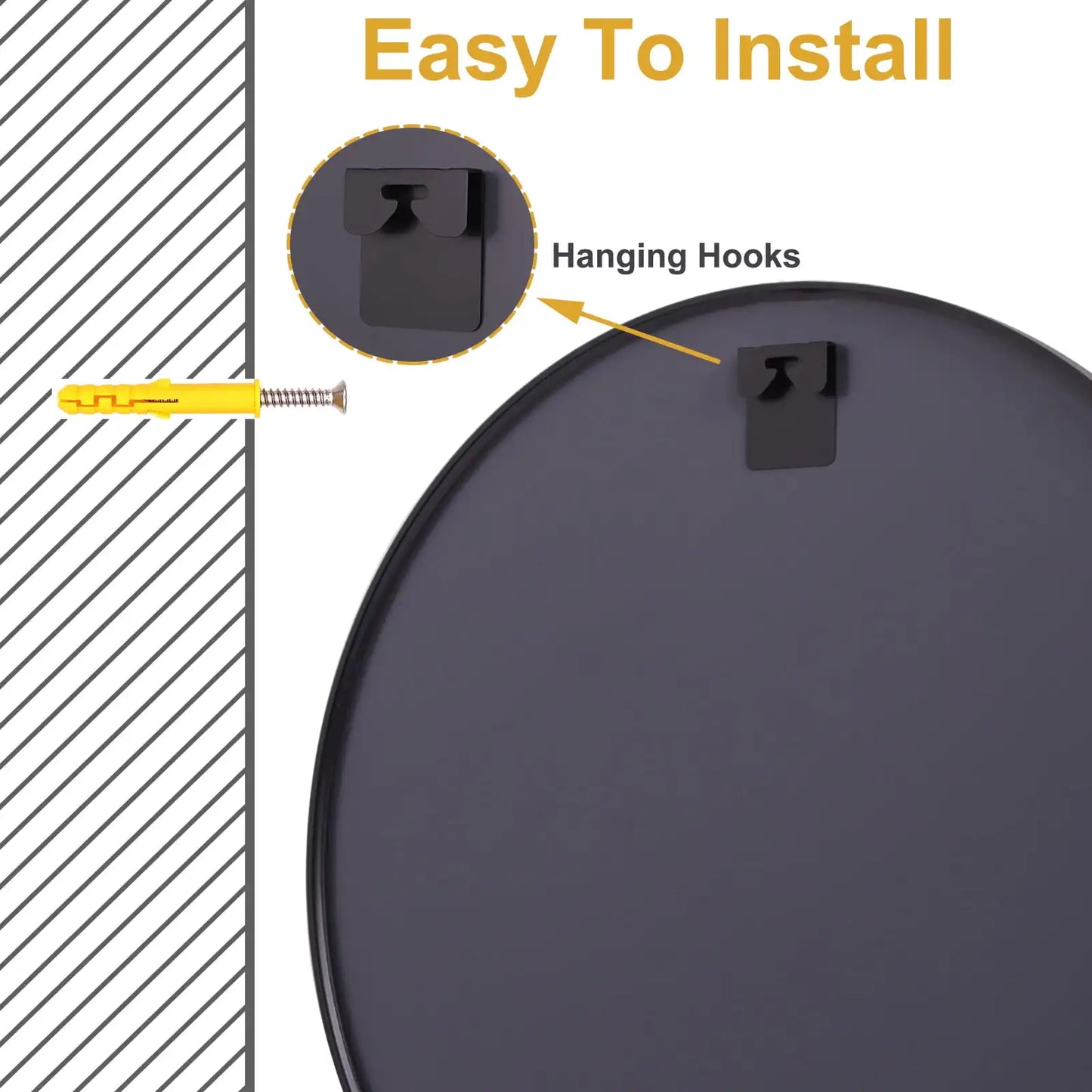 24.2"x24.2" Round Mirror