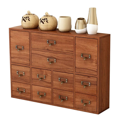 12 Drawer Wooden Apothecary Cabinet