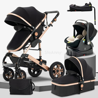 3 in 1 Baby Stroller, Pram With Base