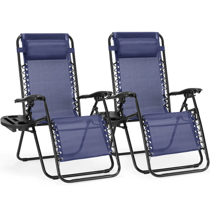 Portable Recliner Chair with Cup Holder&Pillow