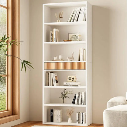 7 Tier Bookshelf with Storage Drawer