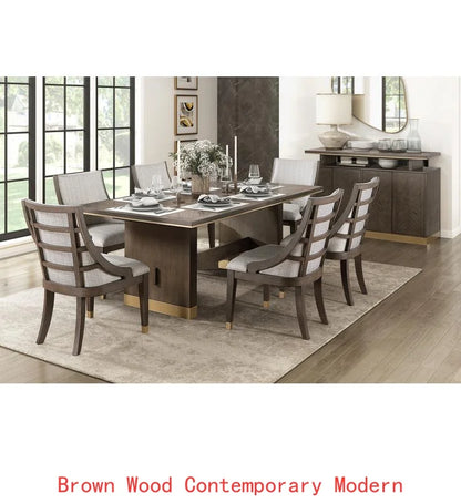 9-Piece Dining Set with Extension Table and 8 Armchairs