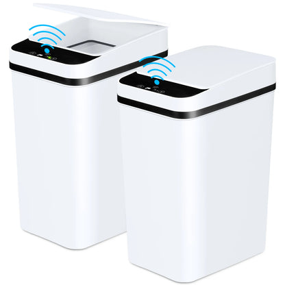 2 Pack  Automatic Trash Cans With Motion Sensor