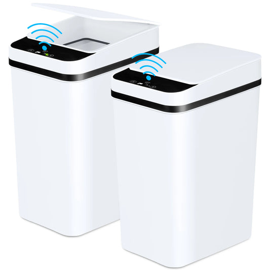 2 Pack  Automatic Trash Cans With Motion Sensor
