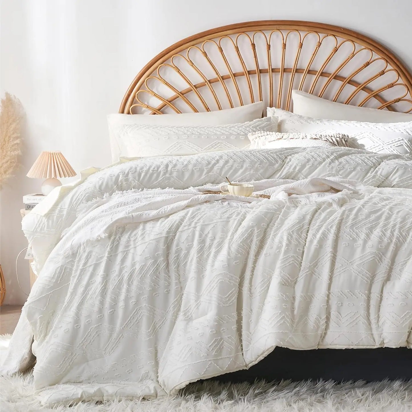 7-Pcs Bohemian tufted Comforter sets