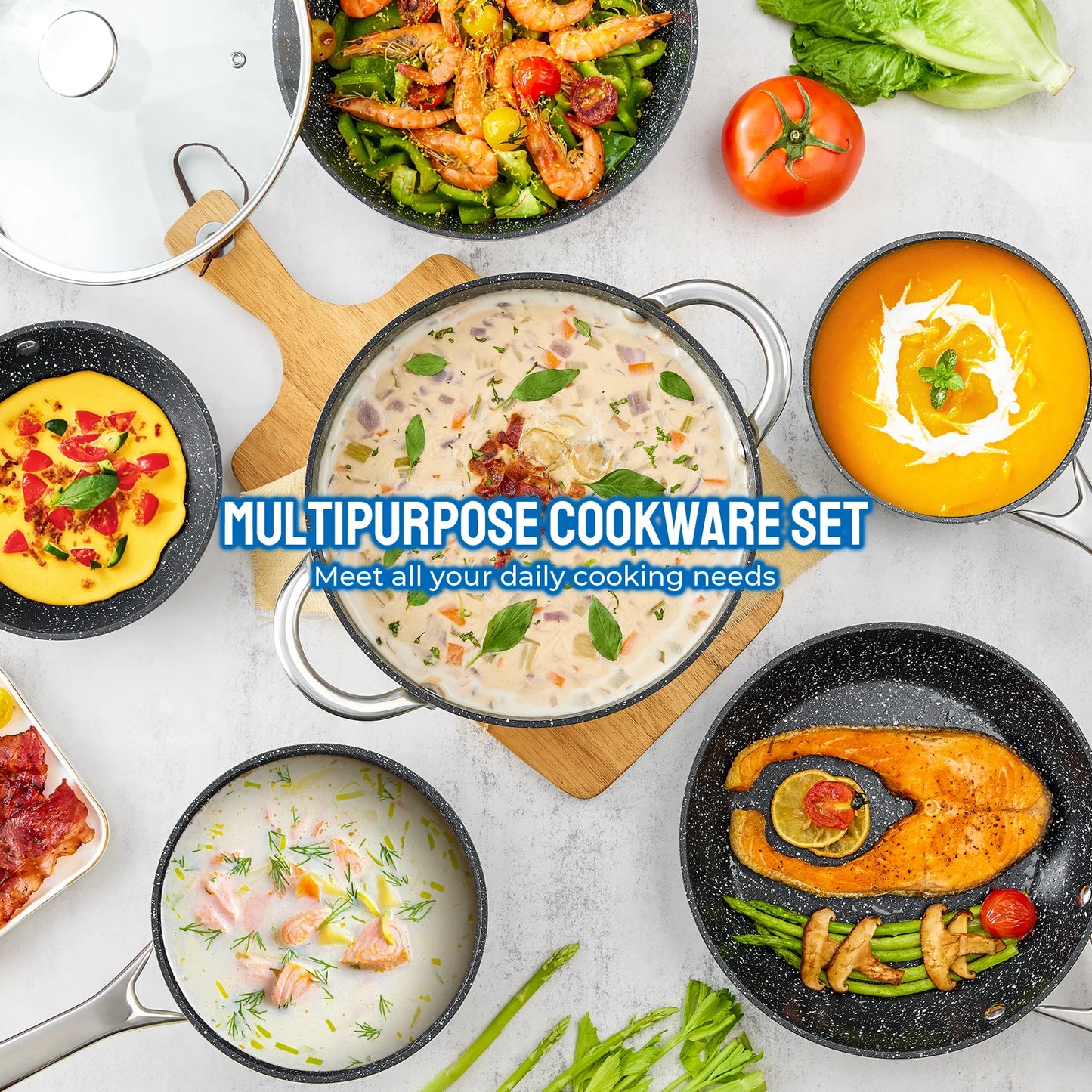 Nonstick Pots & Pans Set for Induction