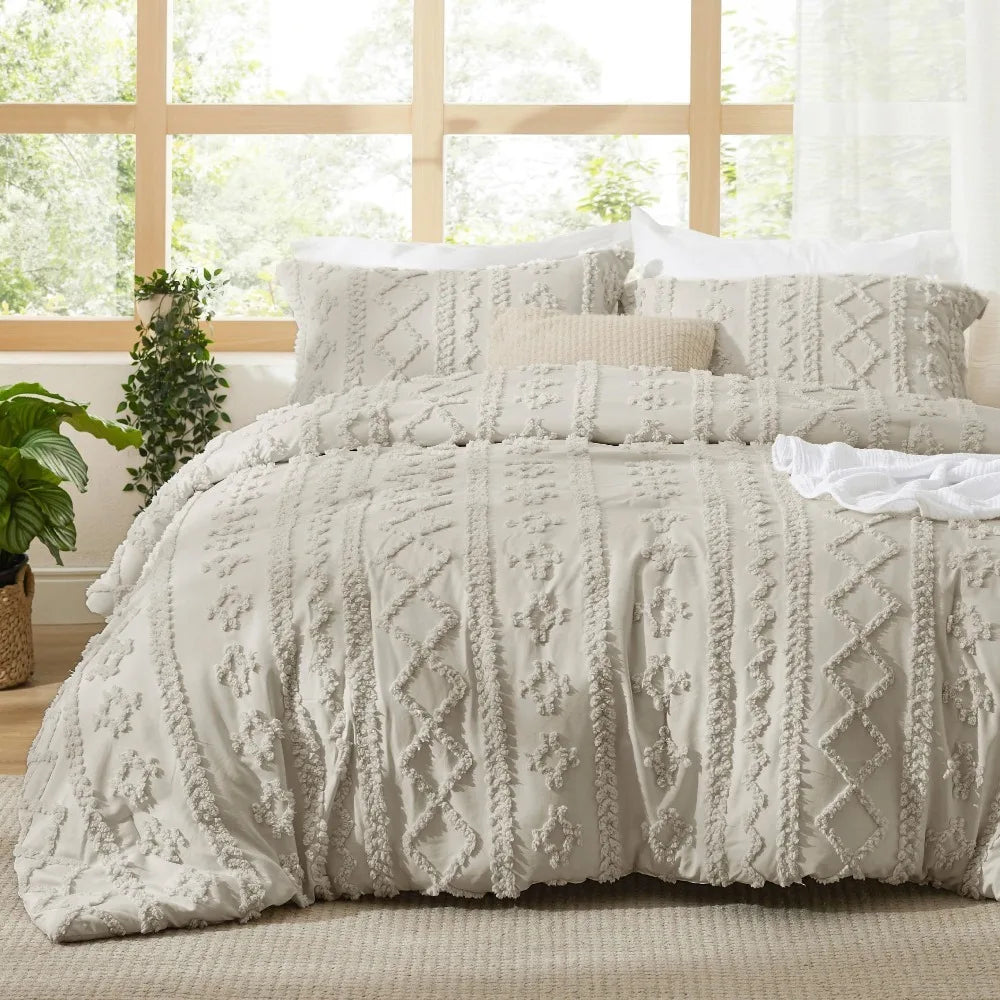 Bedsure Tufted Boho Comforter Set