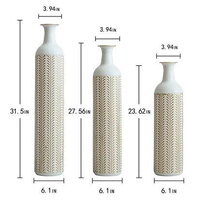 Floor Metal Vase 3-piece Set