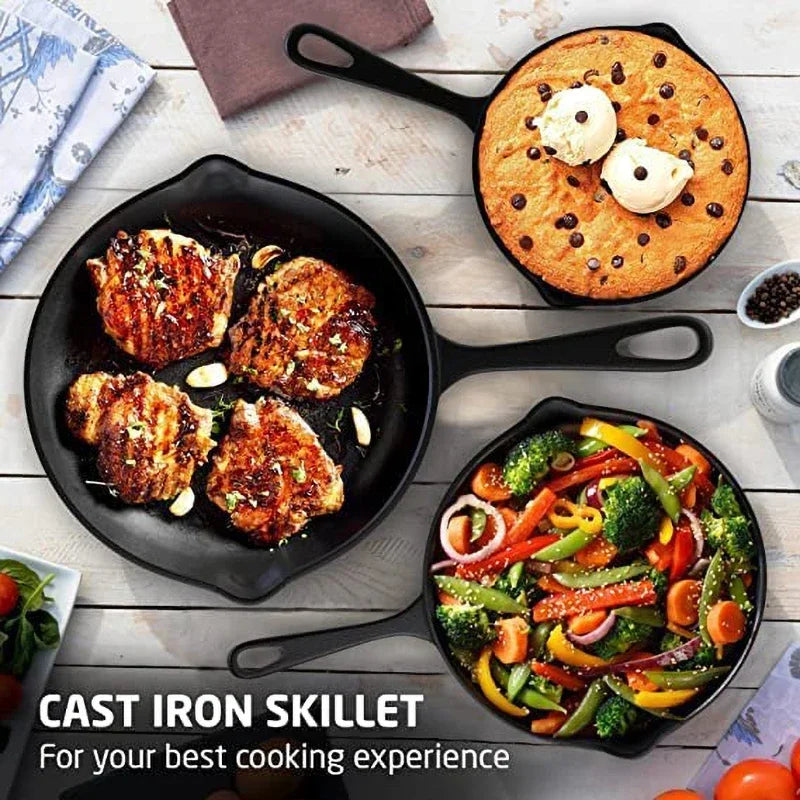 Cast Iron Frying Pan Non-Stick Skillet