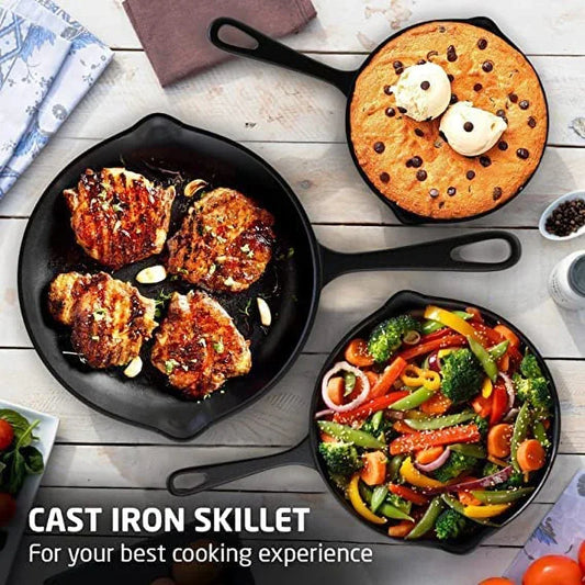 Cast Iron Frying Pan Non-Stick Skillet