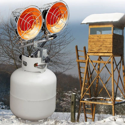 Double Burner 30,000 BTU Outdoor Propane Heater
