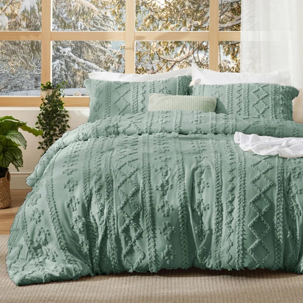 Bedsure Tufted Boho Comforter Set