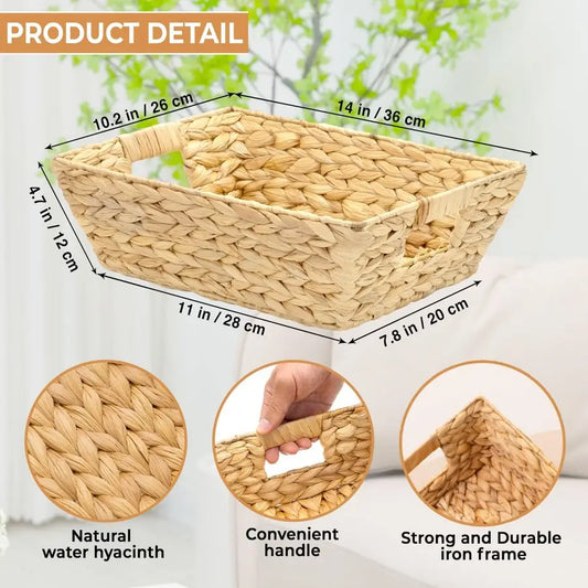 6 Count Wicker Baskets With Handles