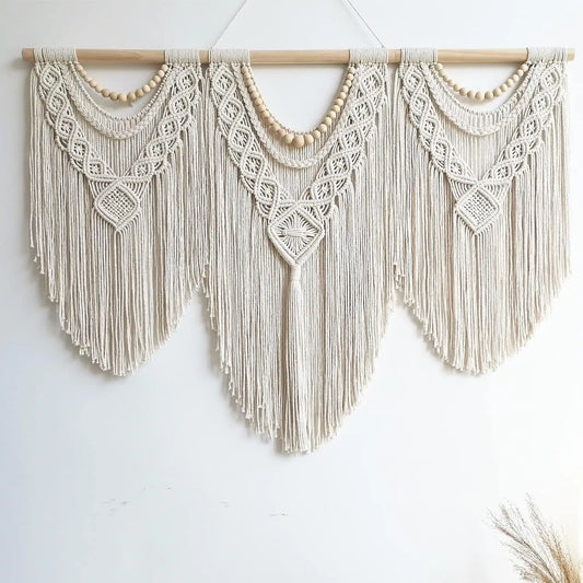 Large Macrame Boho Wall Hanging  43"x32"