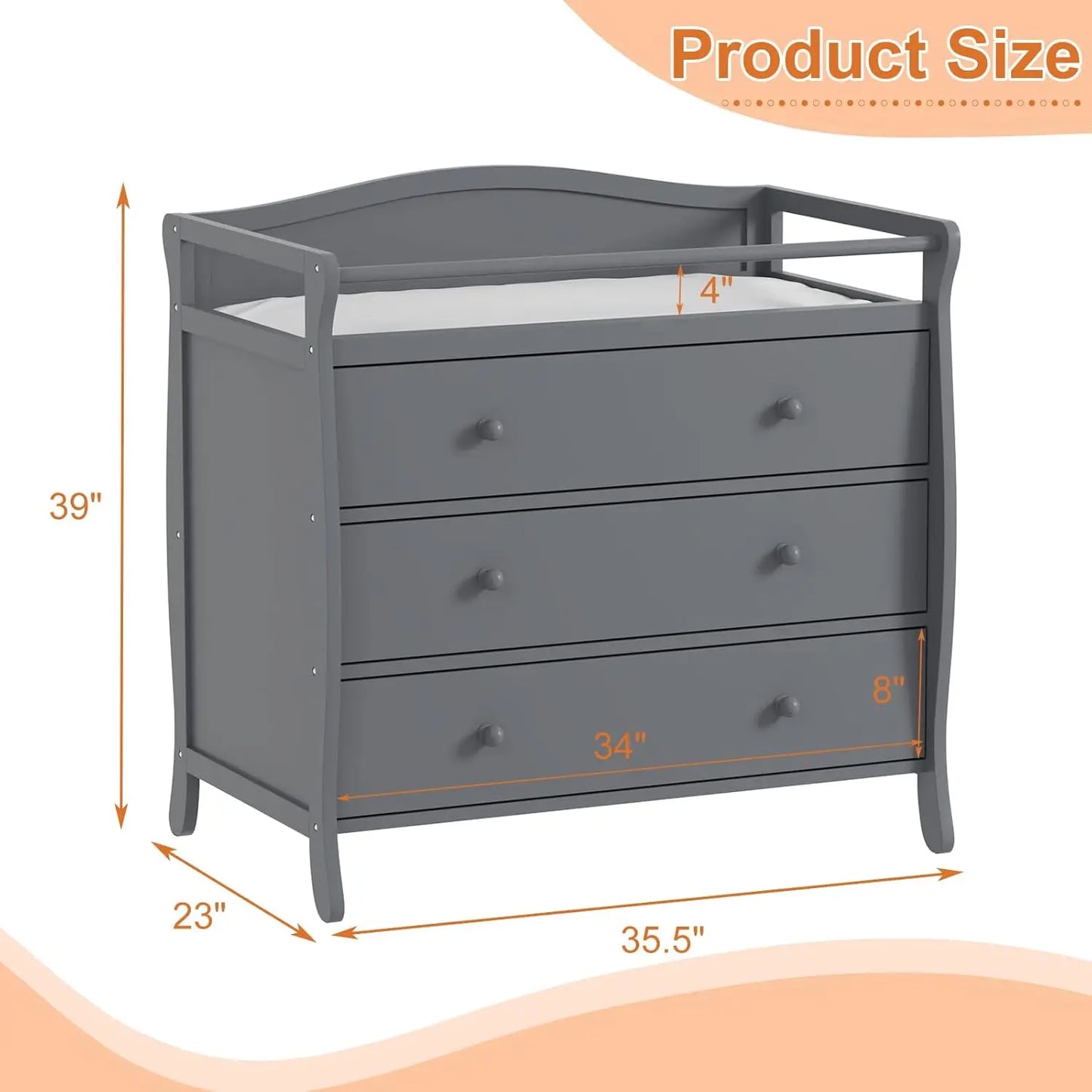 Wooden Baby Changing Table