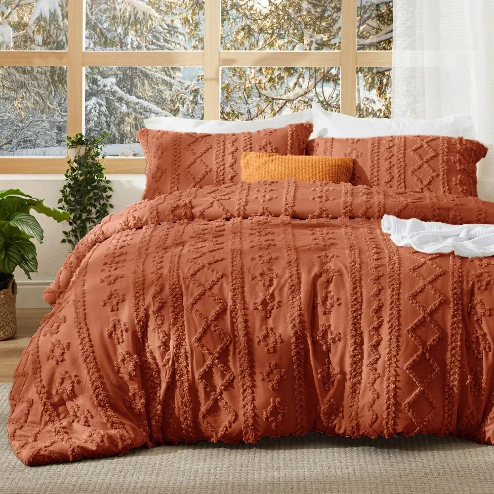 Bedsure Tufted Boho Comforter Set