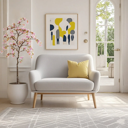 Realistic Potted Silk Begonia Flower Tree