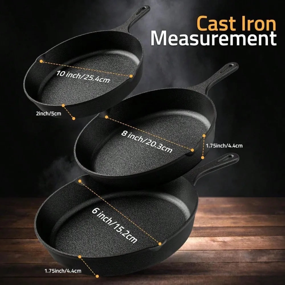 Cast Iron Frying Pan Non-Stick Skillet