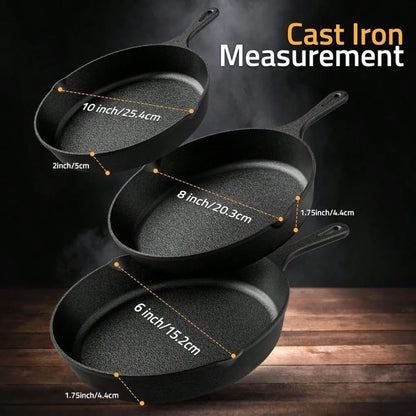 Cast Iron Frying Pan Non-Stick Skillet