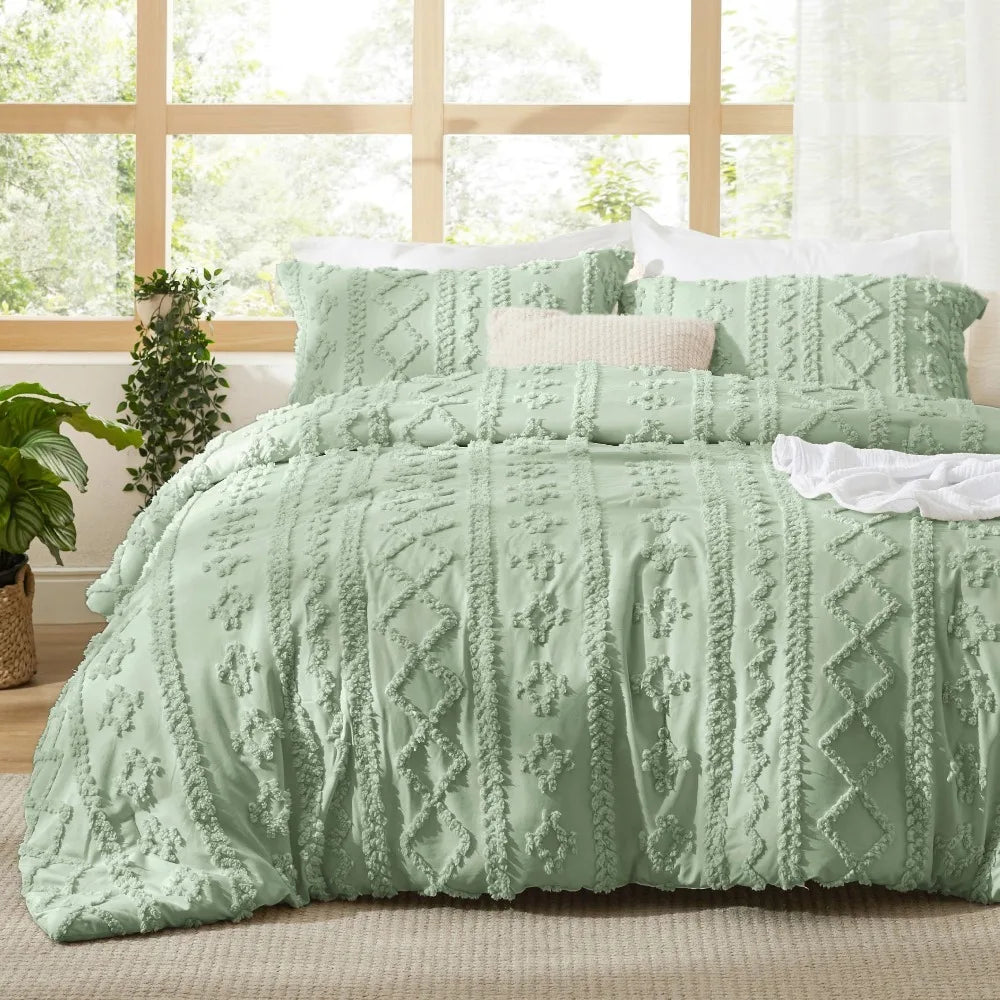 Bedsure Tufted Boho Comforter Set