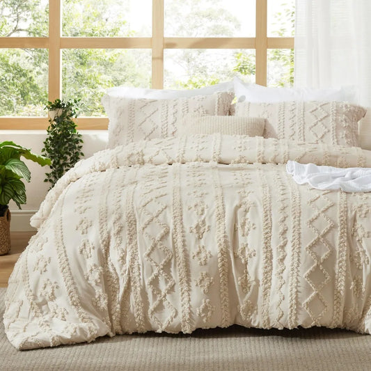 Bedsure Tufted Boho Comforter Set