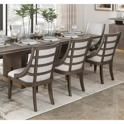 9-Piece Dining Set with Extension Table and 8 Armchairs