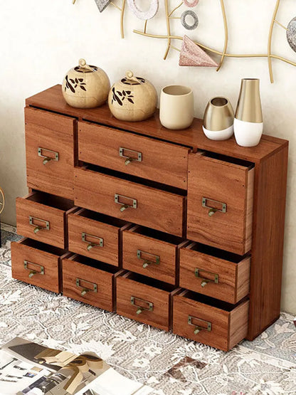 12 Drawer Wooden Apothecary Cabinet