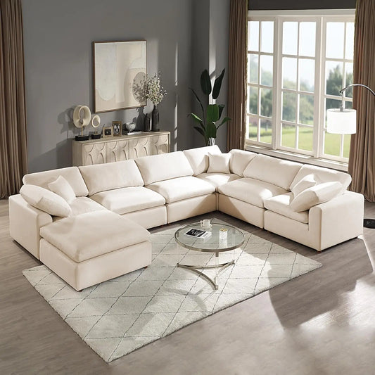 Oversized Modular Sectional Sofa, Removable Cushion Covers