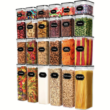 24Piece Airtight Food Storage Containers With 40 Labels