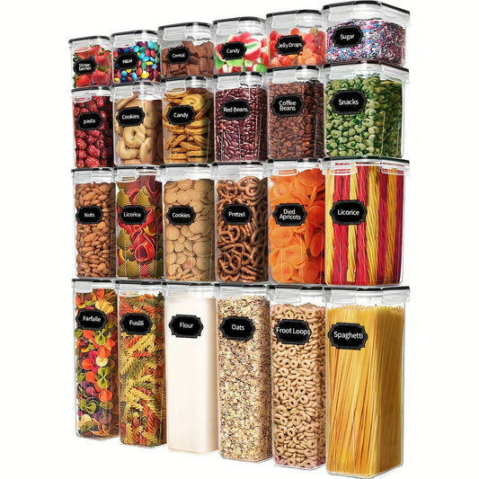 24Piece Airtight Food Storage Containers With 40 Labels