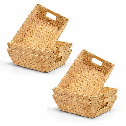 6 Count Wicker Baskets With Handles