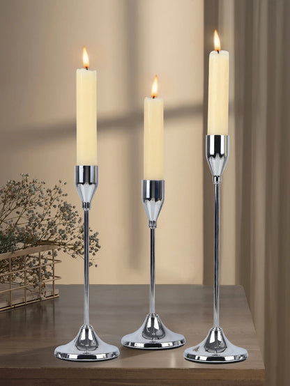 3Pcs/Set European Style Metal Candle Holders