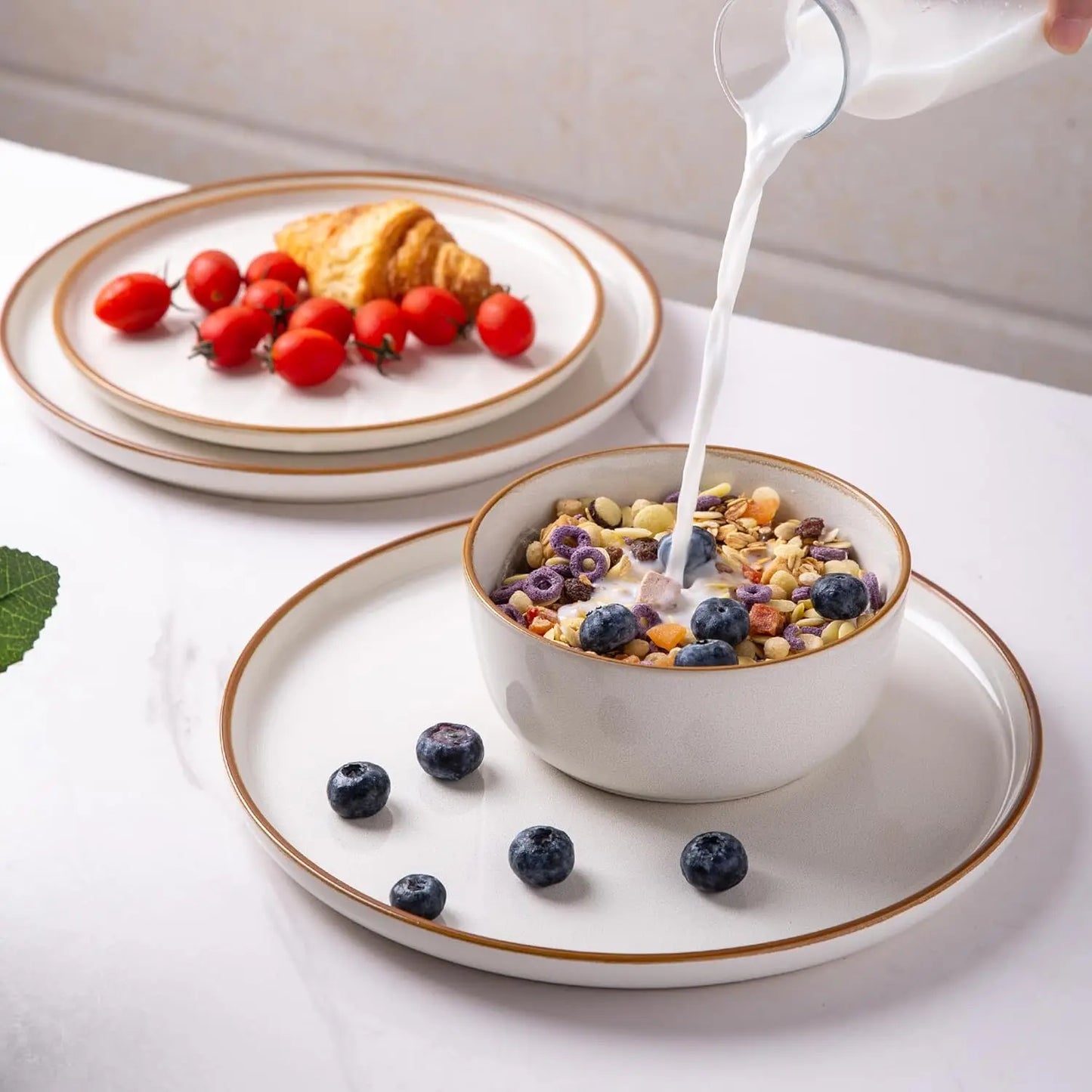 12 Piece Stoneware Dinnerware Set for 4