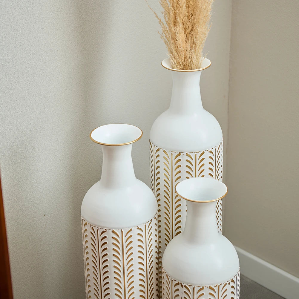 Floor Metal Vase 3-piece Set