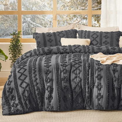 Bedsure Tufted Boho Comforter Set