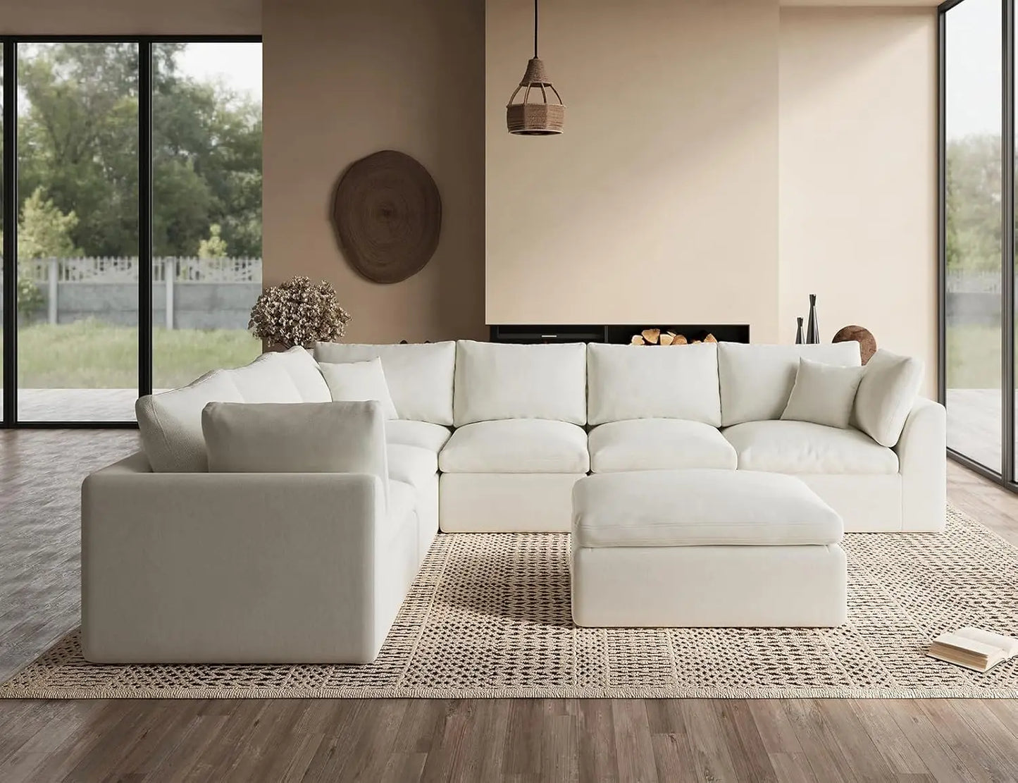 Oversized Modular Sectional Sofa, Removable Cushion Covers