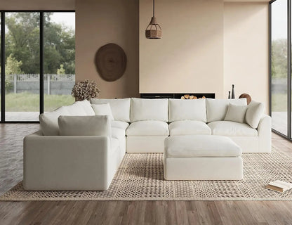 Oversized Modular Sectional Sofa, Removable Cushion Covers